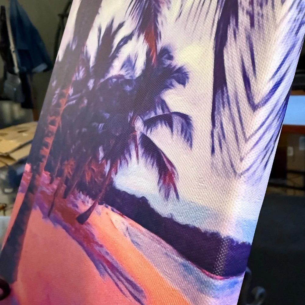 Original Tropical Beach Canvas Art